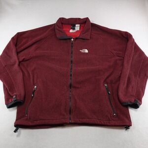The North Face Sweater Mens Size XL Red Fleece Quarter Zip Pullover‎